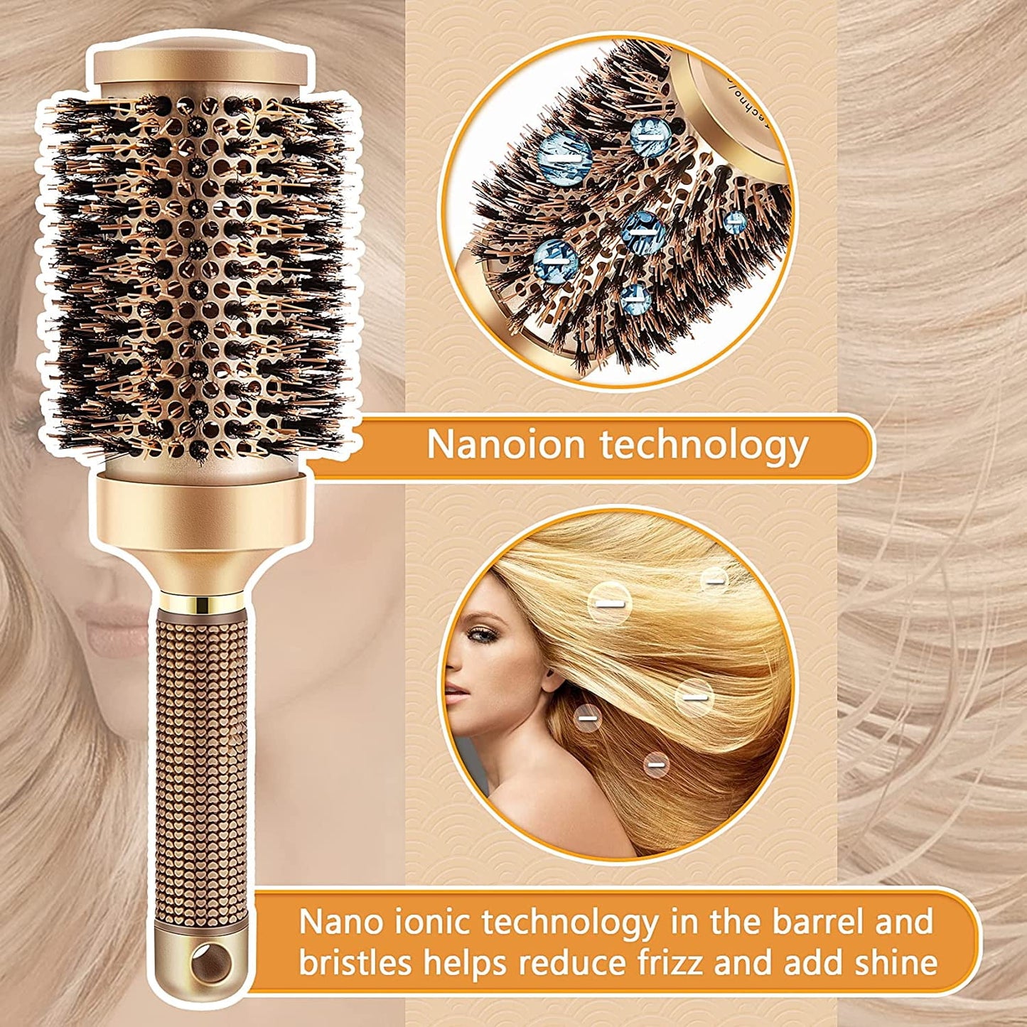 Wet Bristle Round Hair Brush