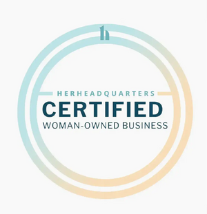 HerHeadquarters Certified Woman-Owned Business seal