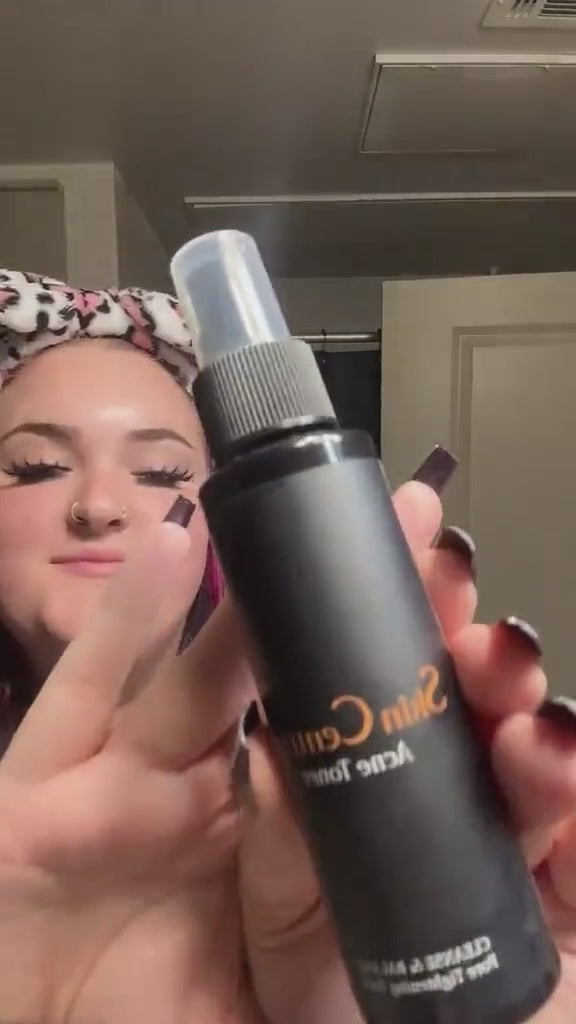 Acne toner application video